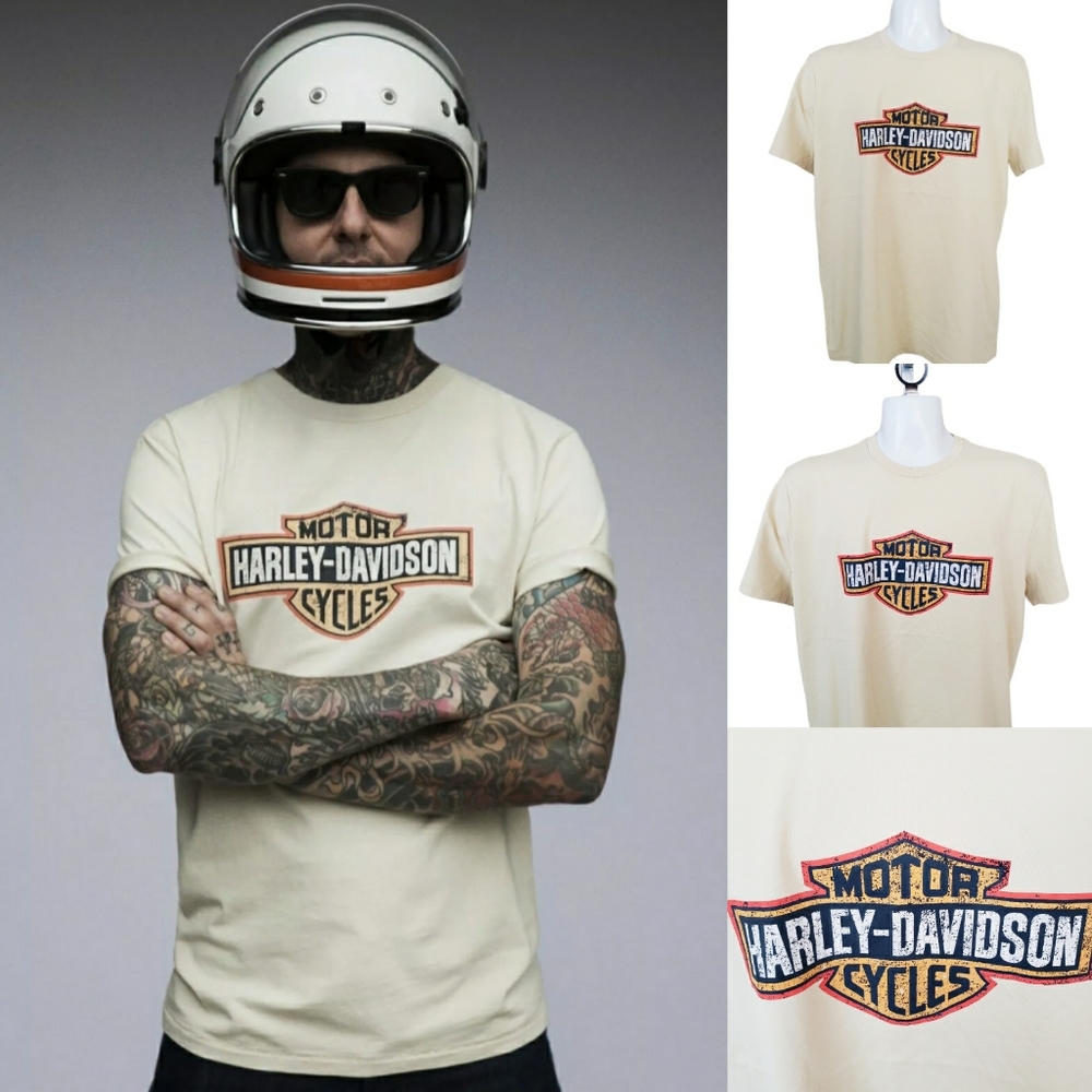 Harley Davidson Motorcycle Spellout S/S Shirt XL